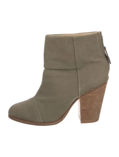Pre-owned Rag & Bone Canvas Boots In Green