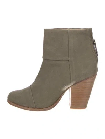 Pre-owned Rag & Bone Canvas Boots In Green