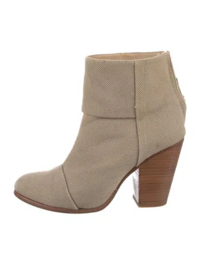 Pre-owned Rag & Bone Canvas Boots In Neutral