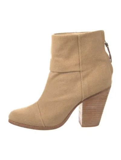 Pre-owned Rag & Bone Canvas Boots In Neutral