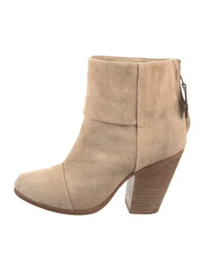 Pre-owned Rag & Bone Canvas Boots In Neutral