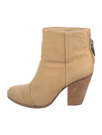 Pre-owned Rag & Bone Canvas Boots In Neutral