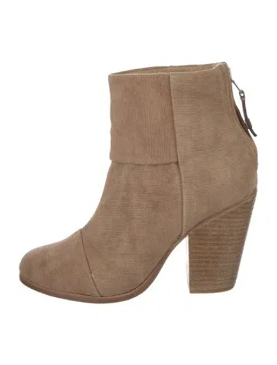 Pre-owned Rag & Bone Canvas Boots In Neutral