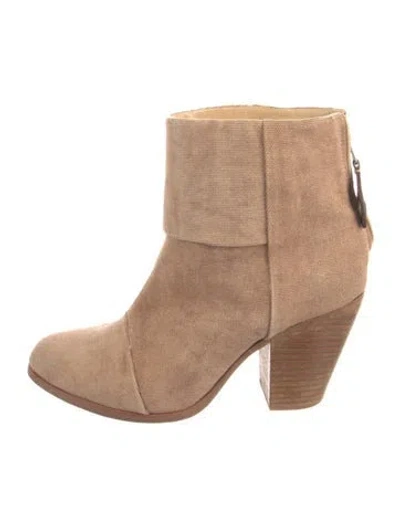 Pre-owned Rag & Bone Canvas Boots In Neutral