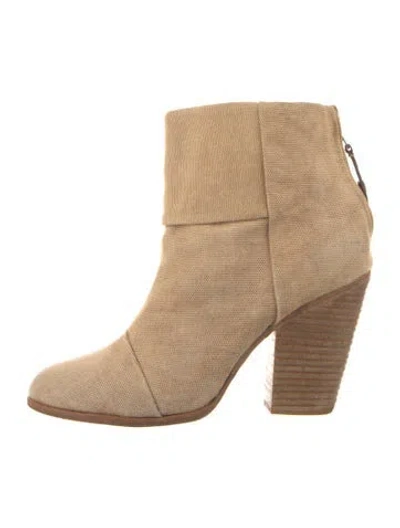 Pre-owned Rag & Bone Canvas Boots In Neutrals