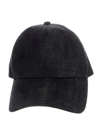 Pre-owned Rag & Bone Canvas Embroidered Baseball Hat In Black