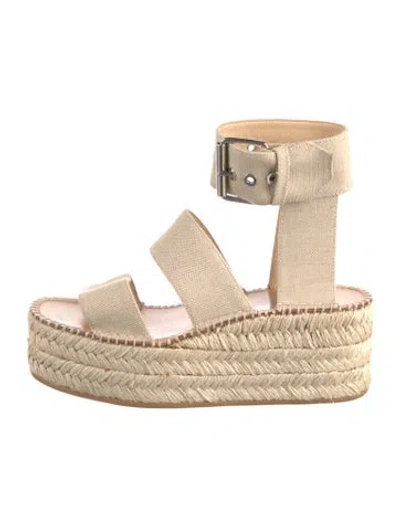 Pre-owned Rag & Bone Canvas Espadrilles In Neutral