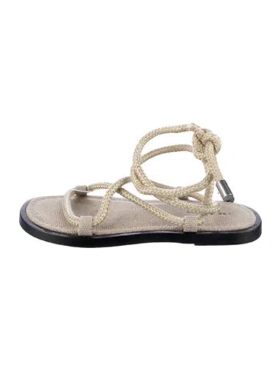 Pre-owned Rag & Bone Canvas Flats In Black