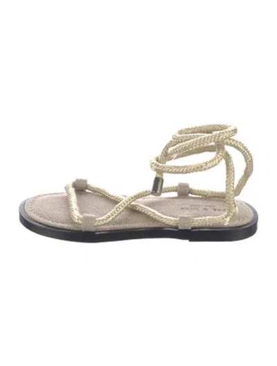Pre-owned Rag & Bone Canvas Sandals In Neutral