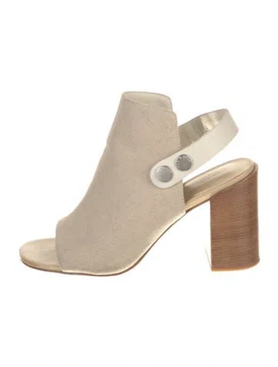 Pre-owned Rag & Bone Canvas Slingback Sandals In Neutral