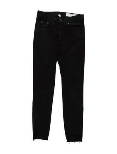 Pre-owned Rag & Bone Capri Skinny Leg Jeans In Black