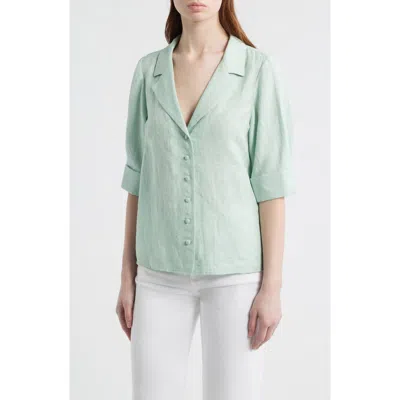 Rag & Bone Carmella Woven Shirt In Green