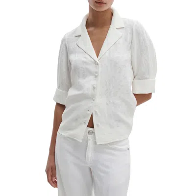Rag & Bone Carmella Woven Shirt In White