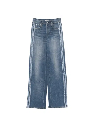 Rag & Bone Carnation Stripe Miramar Terry Pant In Blue