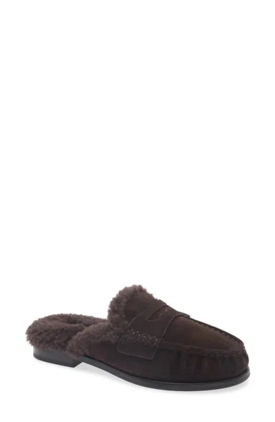 Rag & Bone Carter Genuine Shearling Mule In Brown