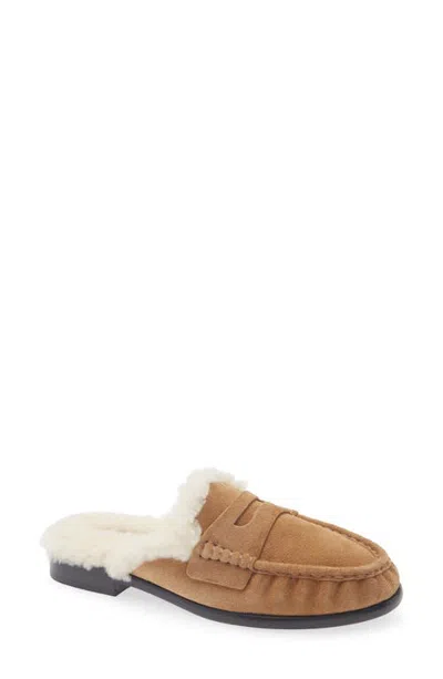Rag & Bone Carter Genuine Shearling Mule In Brown