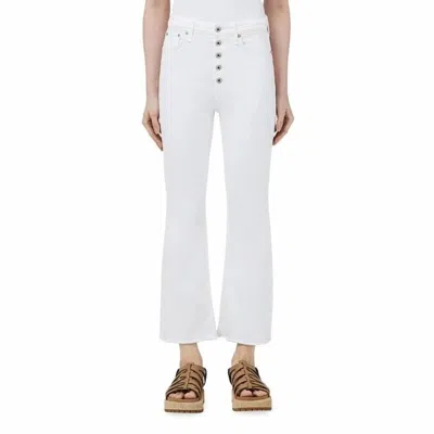 Rag & Bone Casey High Rise Ankle Flare Jean In Optic White