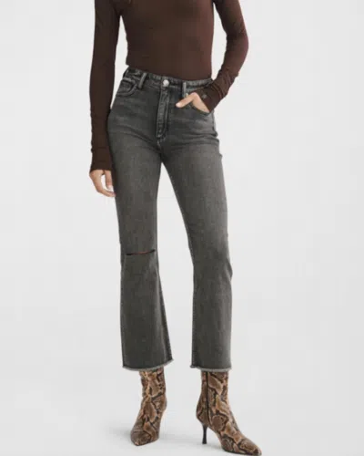 Rag & Bone Casey High Rise Ankle Flare Jean In Serwholes In Gray