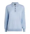 Rag & Bone Cashmere Adeline Polo Sweater In Blue