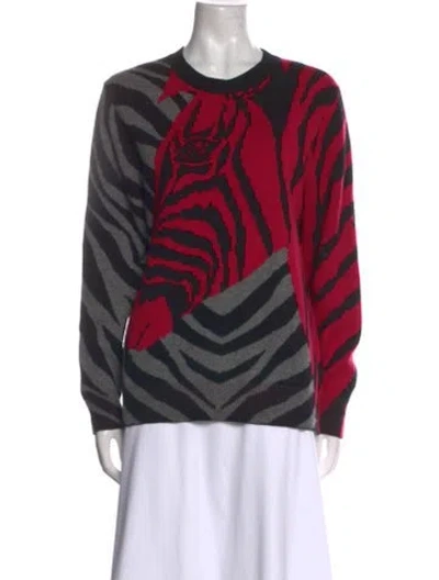Pre-owned Rag & Bone Cashmere Animal Print Sweater In Gray