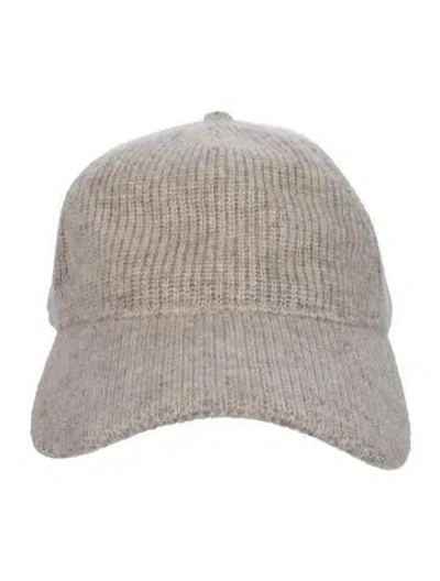 Pre-owned Rag & Bone Cashmere Baseball Cap In Black/grey