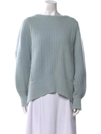 Pre-owned Rag & Bone Cashmere Bateau Neckline Sweater In Blue