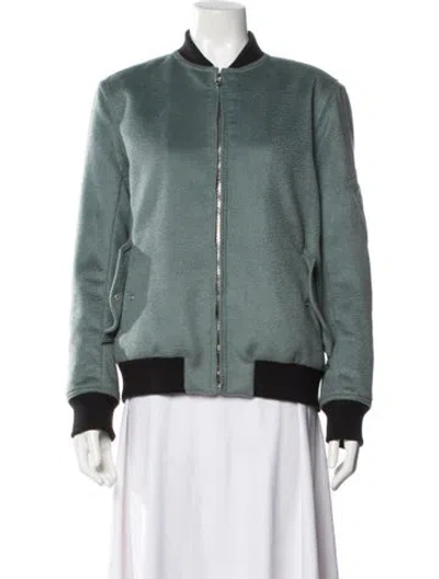 Pre-owned Rag & Bone Cashmere Bomber Jacket In Blue