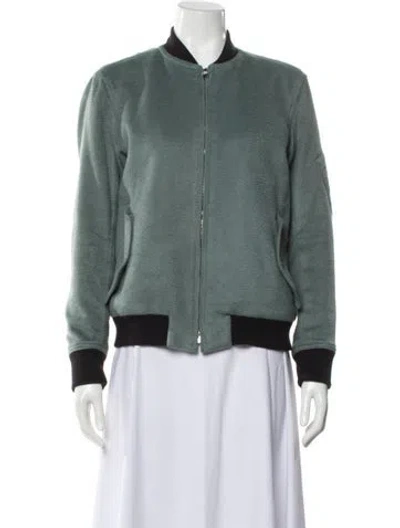 Pre-owned Rag & Bone Cashmere Bomber Jacket In Green