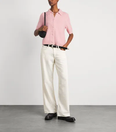 Rag & Bone Cashmere Brushed Jada Cardigan In Pink