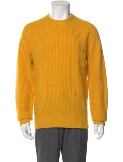 Pre-owned Rag & Bone Cashmere Crew Neck Pullover In Yellow