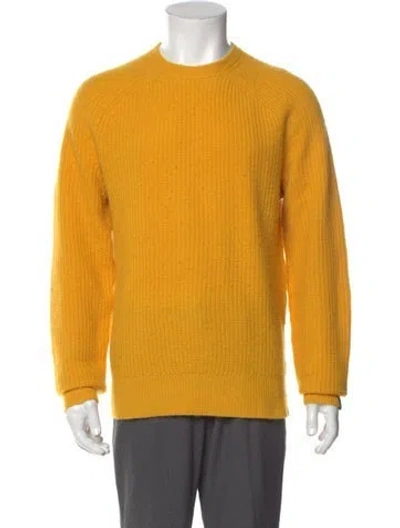 Pre-owned Rag & Bone Cashmere Crew Neck Pullover In Yellow