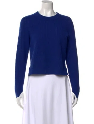 Pre-owned Rag & Bone Cashmere Crew Neck Sweater In Blue