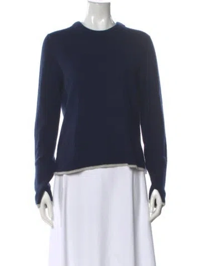 Pre-owned Rag & Bone Cashmere Crew Neck Sweater In Blue