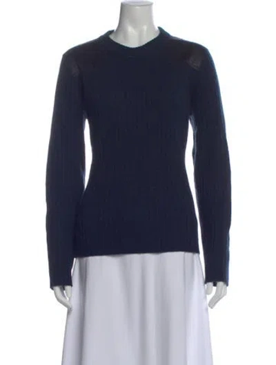 Pre-owned Rag & Bone Cashmere Crew Neck Sweater In Blue