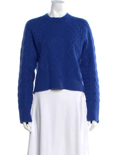 Pre-owned Rag & Bone Cashmere Crew Neck Sweater In Blue