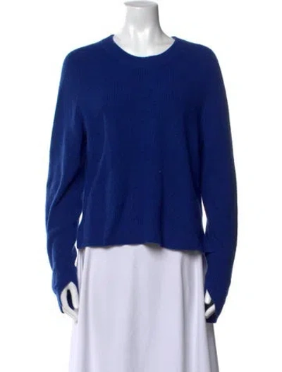 Pre-owned Rag & Bone Cashmere Crew Neck Sweater In Blue
