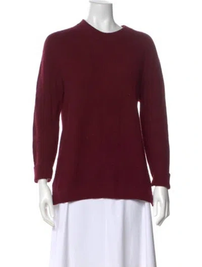 Pre-owned Rag & Bone Cashmere Crew Neck Sweater In Burgundy