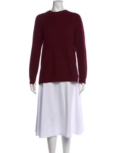 Pre-owned Rag & Bone Cashmere Crew Neck Sweater In Burgundy