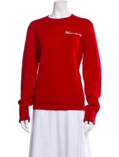 Pre-owned Rag & Bone Cashmere Crew Neck Sweater In Red