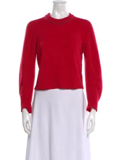 Pre-owned Rag & Bone Cashmere Crew Neck Sweater In Red
