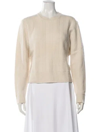 Pre-owned Rag & Bone Cashmere Crew Neck Sweater In White