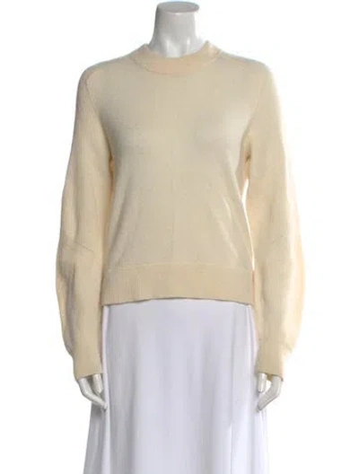 Pre-owned Rag & Bone Cashmere Crew Neck Sweater In White