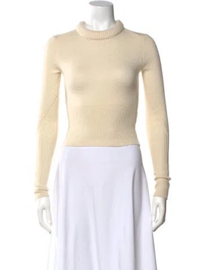 Pre-owned Rag & Bone Cashmere Crew Neck Sweater In White