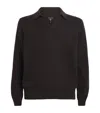 Rag & Bone Cashmere Johnny Collar Polo Shirt In Black