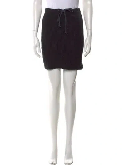 Pre-owned Rag & Bone Cashmere Mini Skirt In Black