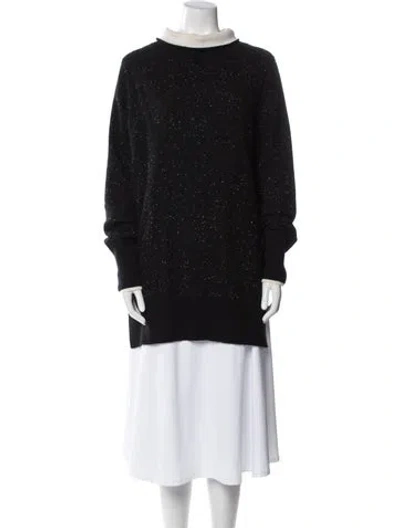 Pre-owned Rag & Bone Cashmere Mock Neck Sweater In Black