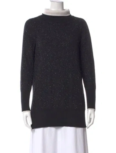 Pre-owned Rag & Bone Cashmere Mock Neck Sweater In Black