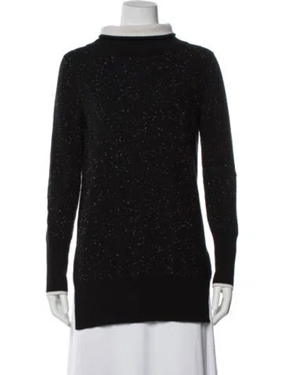 Pre-owned Rag & Bone Cashmere Mock Neck Sweater In Black