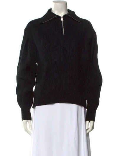 Pre-owned Rag & Bone Cashmere Mock Neck Sweater In Black
