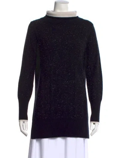 Pre-owned Rag & Bone Cashmere Mock Neck Sweater In Black
